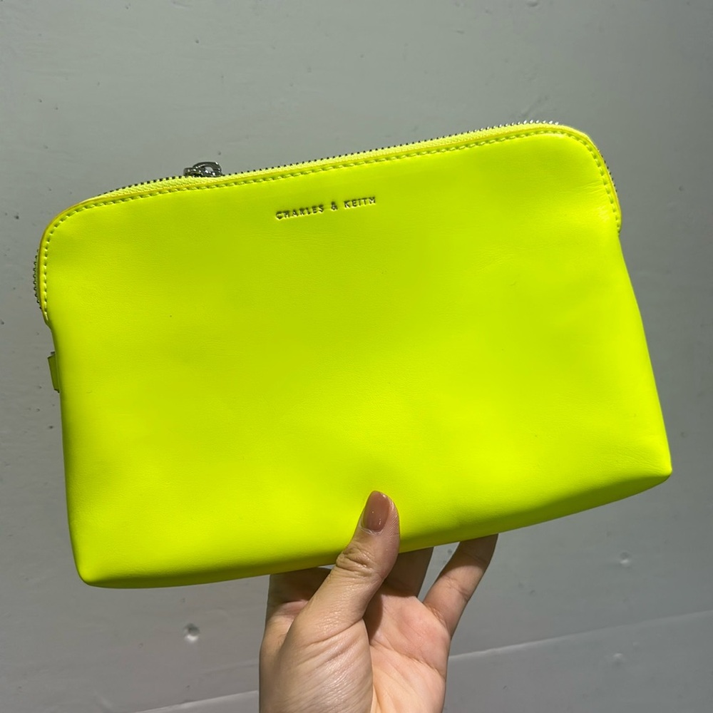 Charles & Keith Vibrant Yellow Key & Card Holder
